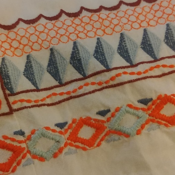 Anthropologie Islander embroidered pants 2p gorgeous bright colors - Picture 4 of 13